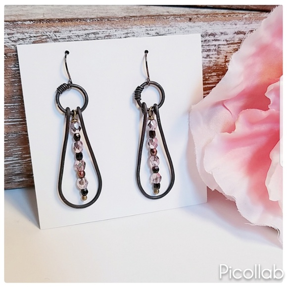 Jewelry - Misty Morning Steel and Glass Earrings